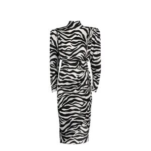 Ronny Kobo: Zebra Midi Length Dress